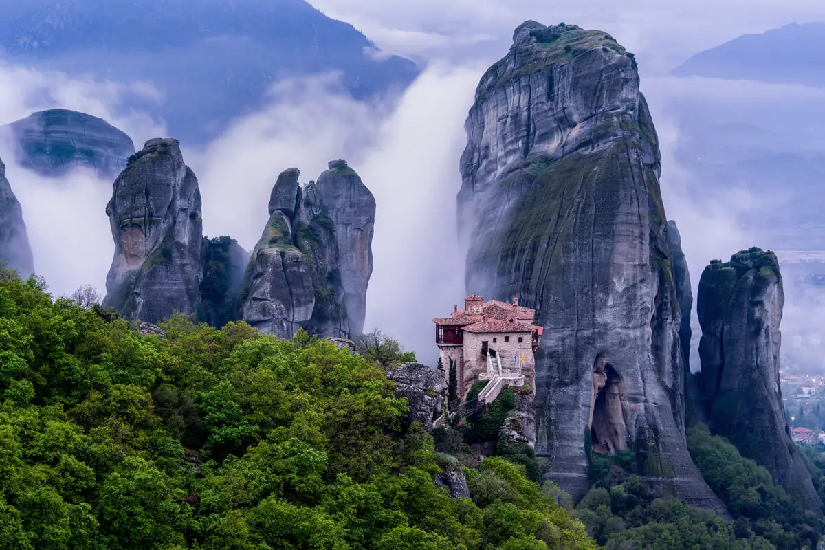 Monastery at Meteora - amazing place to visit in Greece