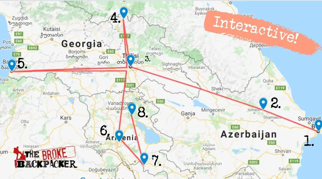 caucasus itinerary