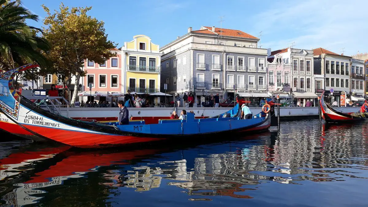 The canals and gondolas of Aveiro portugal