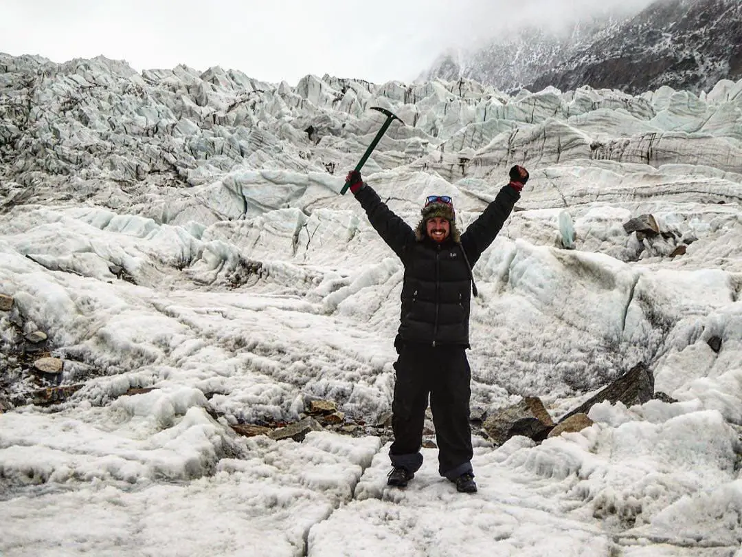 Will Hatton on a glacier in Pakistan