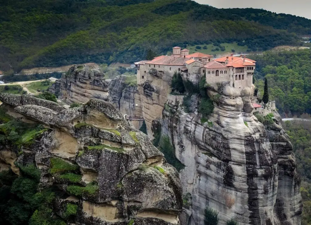 A beautiful monastery on a rock in Meteora - best sightseeing in Greece