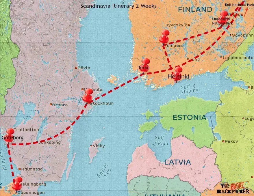 scandinavia travel itinerary 2 weeks