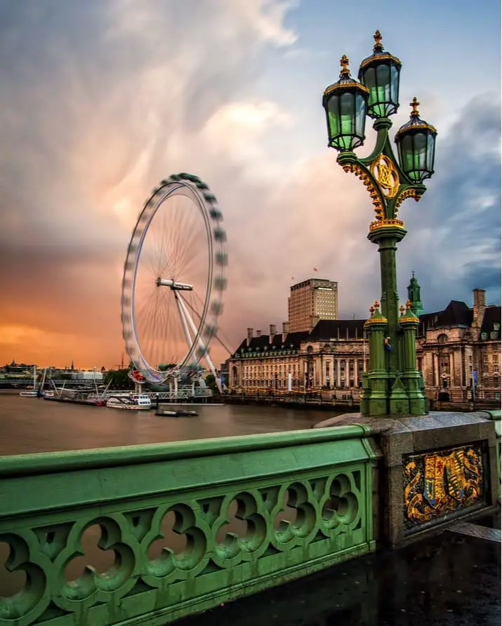 london wheel long exposure
