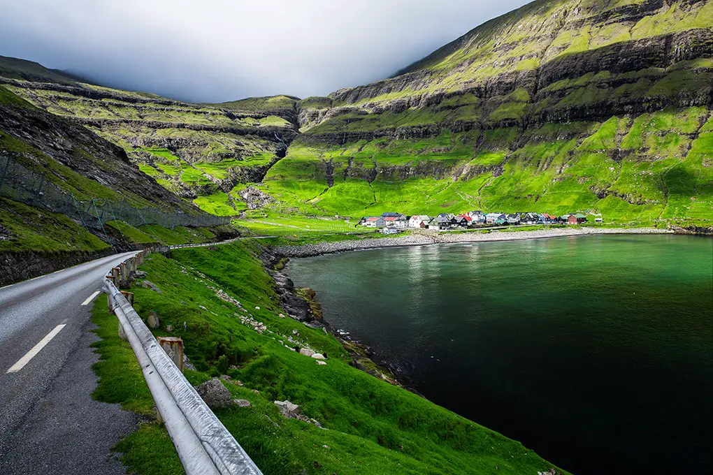 Faroe Islands- Tjornuvik beach and road
