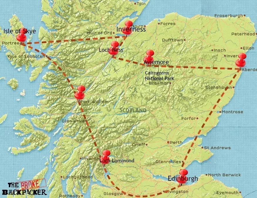 scotland backpacking itinerary