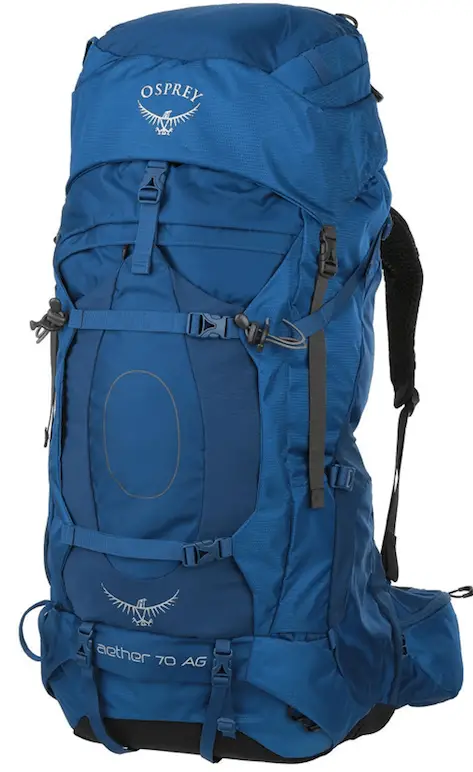 Osprey Men’s Aether 70: best travel hiking backpack